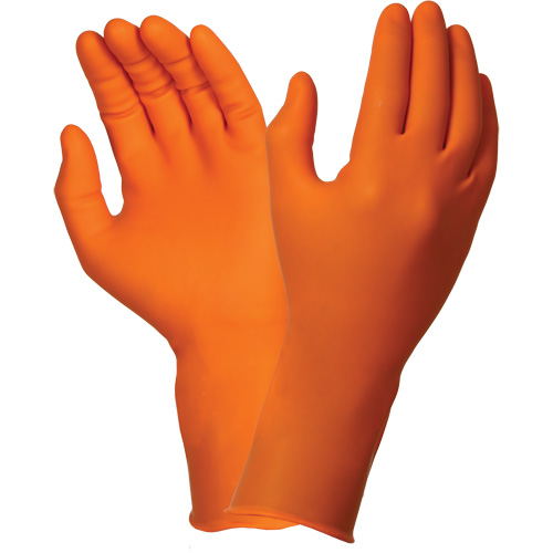 Gants jetables TOUCHNTUFF 93-800, 6,5/7, Latex/N&eacute;opr&egrave;ne/Nitrile, 23,6-mils, Sans poudre, Orange OSI Industrial Sales