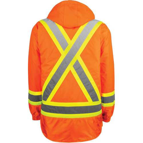 Manteau haute visibilit&eacute; 7-en-1, Polyester, Orange haute visibilit&eacute;, 4T-Grand OSI Industrial Sales