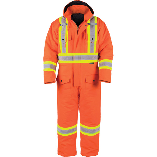 High-Visibility Lined Canvas Overalls, Small, High Visibility Orange OSI Industrial Sales