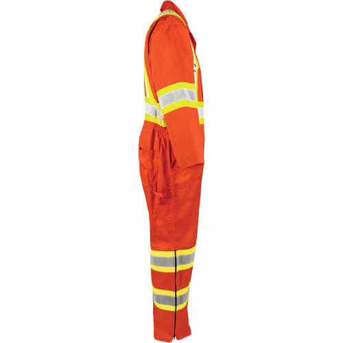 Combinaison non doubl&eacute;e haute visibilit&eacute;, Moyen, Orange haute visibilit&eacute; OSI Industrial Sales