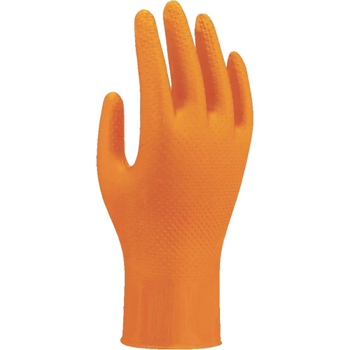 709HVO High-Visibility Disposable Gloves, 10/X-Large, Nitrile, 8-mil, Powder-Free, Orange OSI Industrial Sales