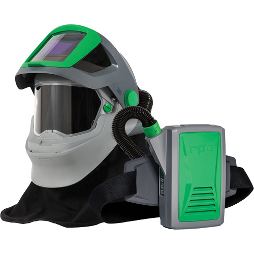 Respirateur de soudage Z4 avec cape &agrave; l'&eacute;paule FR & APR motoris&eacute; PX5, Respirateur &agrave; masque/Masque de soudage OSI Industrial Sales