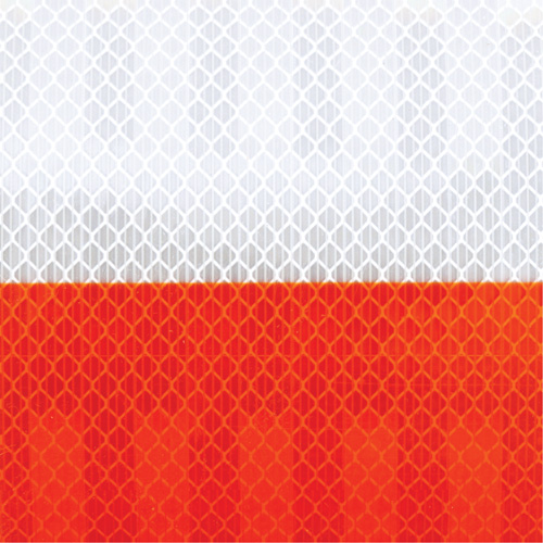 High Intensity Grade Flexible Work Zone Sheeting 382VHIP, 5" W x 150' L, Orange and White OSI Industrial Sales