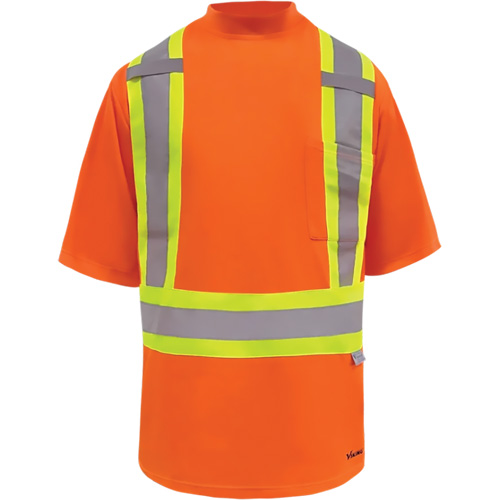 T-shirt de s&eacute;curit&eacute; doubl&eacute; de bambou Viking, Polyester, 3T-Grand, Orange haute visibilit&eacute; OSI Industrial Sales