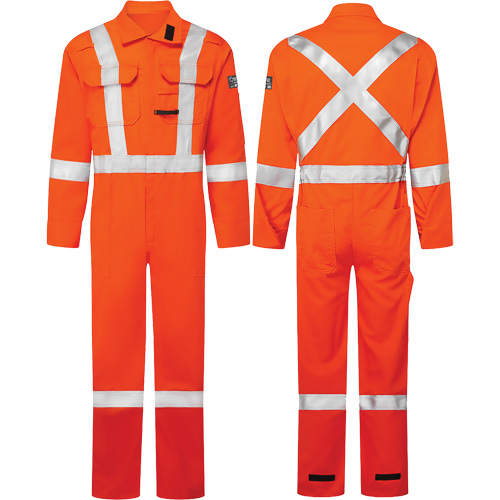 Avenger 7 oz. Coveralls, Size 44, High-Visibility Orange OSI Industrial Sales