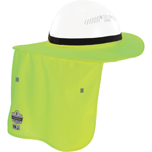 Bordure FR vert lime pour casque de chantier avec cache-cou OSI Industrial Sales