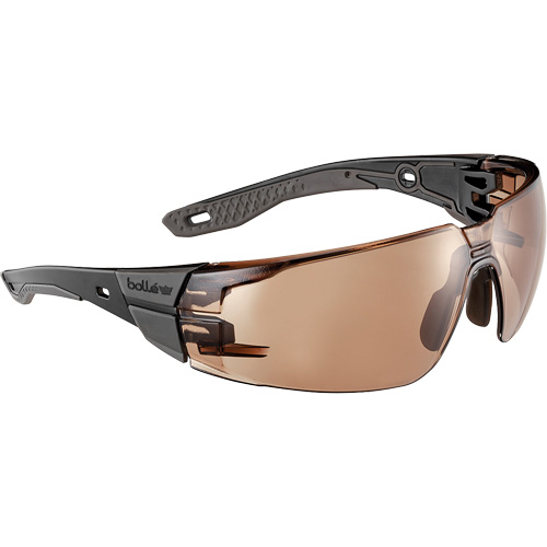 Lunettes de s&eacute;curit&eacute; RUSH+ 2.0 avec monture noire et grise, M/G, Lentille Bronze, Antibu&eacute;e/Anti-&eacute;gratignures, ANSI Z87+ OSI Industrial Sales