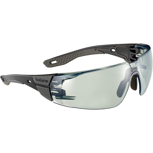 Lunettes de s&eacute;curit&eacute; RUSH+ 2.0 avec monture noire et grise, M/G, Lentille Gris/IR 1.7, Antibu&eacute;e/Anti-&eacute;gratignures, ANSI Z87+ OSI Industrial Sales