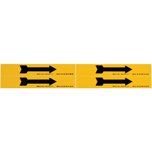 Arrow Pipe Marker, Self-Adhesive, 1-1/8" H x 7" W, Black on Yellow OSI Industrial Sales