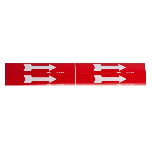 Marqueur de tuyau  Arrow, Autocollant, 1-1/8" h x 7" la, Noir sur jaune OSI Industrial Sales