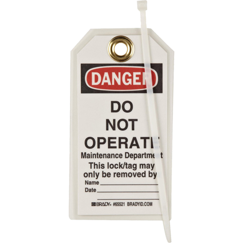 &eacute;tiquettes de verrouillage, Plastique, 3" la x 5-1/2" h, Anglais OSI Industrial Sales