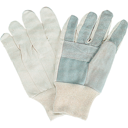 Gants de travail d'usage standard, Grand, Paume en Cuir de vache refendu OSI Industrial Sales