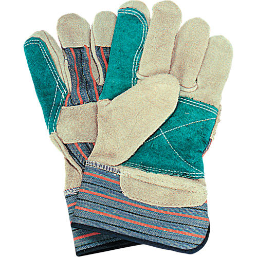 Double-Palm Fitters Gloves, Large, Split Cowhide Palm, Cotton Inner Lining OSI Industrial Sales