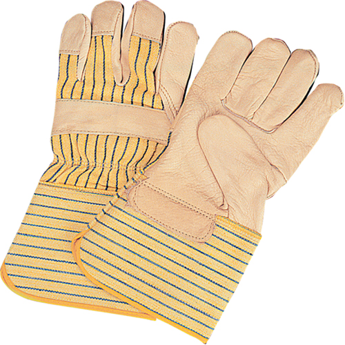 Standard-Duty Dry-Palm Fitters Gloves, Large, Grain Cowhide Palm, Cotton Inner Lining OSI Industrial Sales