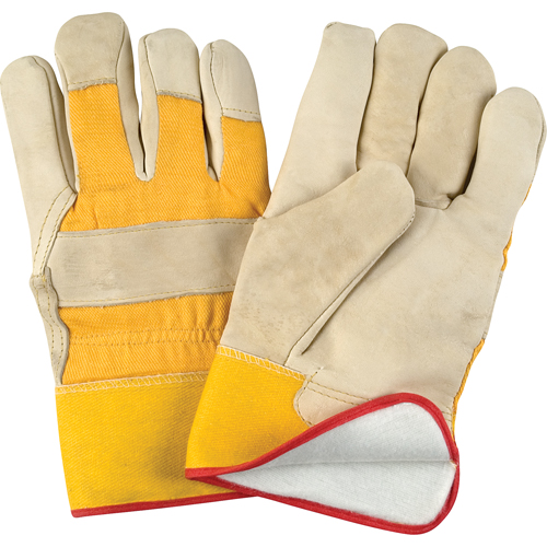Abrasion-Resistant Winter-Lined Fitters Gloves, Large, Grain Cowhide Palm, Foam Fleece Inner Lining OSI Industrial Sales