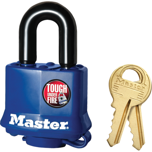 Cadenas r&eacute;sistant aux intemp&eacute;ries, Cl&eacute;s diff&eacute;rentes, Acier lamin&eacute;, Largeur de 1-9/16" OSI Industrial Sales