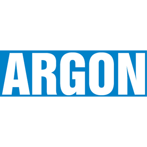 "Argon" Pipe Markers, Self-Adhesive, 2-1/2" H x 12" W, White on Blue OSI Industrial Sales