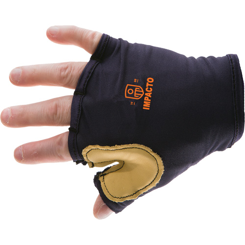 Anti-Impact Tool Grip Fingerless Right-Hand Glove, Size X-Small, Grain Leather Palm OSI Industrial Sales