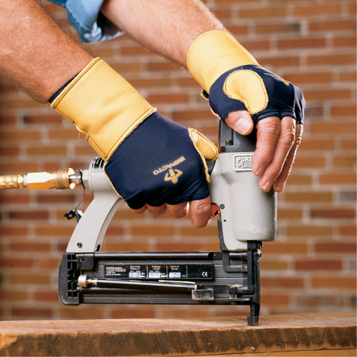 Gants de protection sup&eacute;rieure contre les impacts & les microtraumarismes r&eacute;p&eacute;t&eacute;s, main droite, Taille T-petit, Paume Cuir fleur OSI Industrial Sales