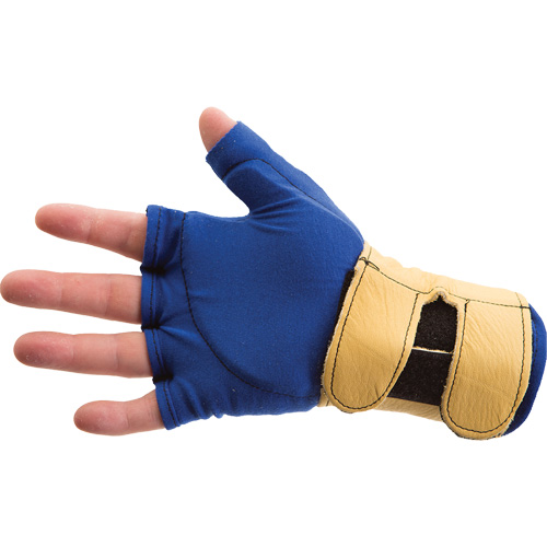Fingerless Glove Liner with Wrist Restrainer, Size X-Small, Poly-Cotton Palm OSI Industrial Sales