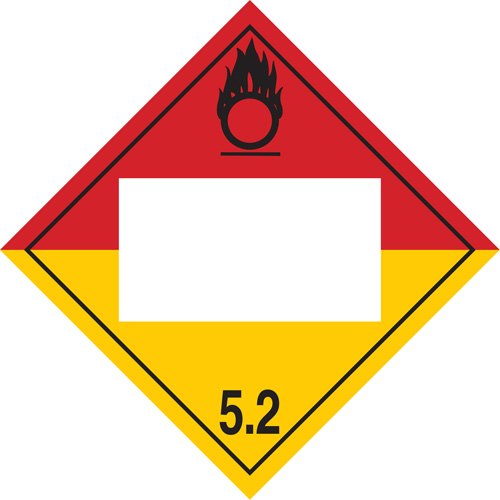 Plaque-&eacute;tiquette TMD peroxyde organique, Plastique OSI Industrial Sales