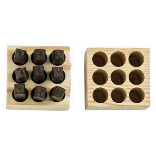 Number Steel Stamp Punch Set, # 4/6/3/2/1/8/9/7/5, 1/4" OSI Industrial Sales
