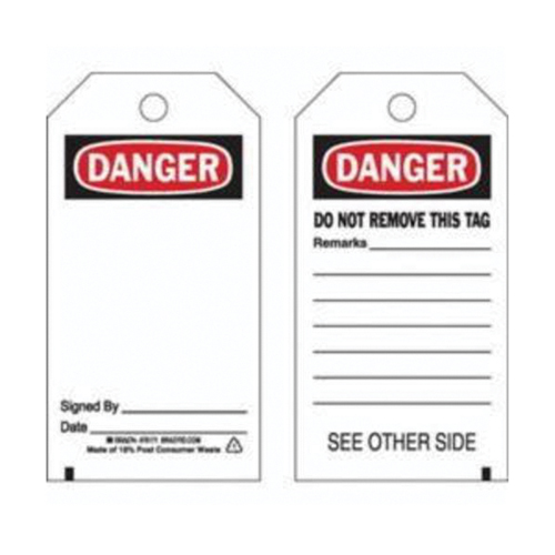 &eacute;tiquettes de pr&eacute;vention des accidents, Polyester, 3" la x 5-3/4" h, Anglais OSI Industrial Sales