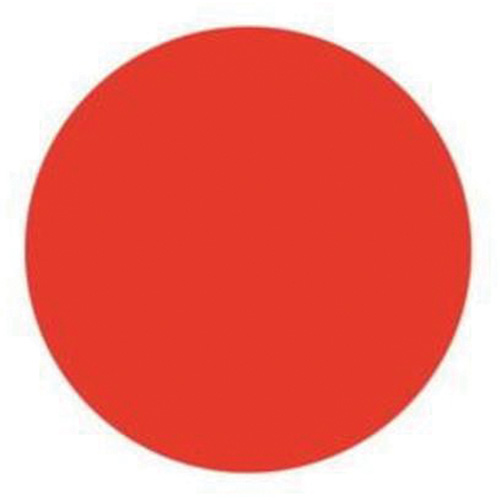 Round Write-On Labels, Circle, 1.5" L x 1.5" W, Red OSI Industrial Sales