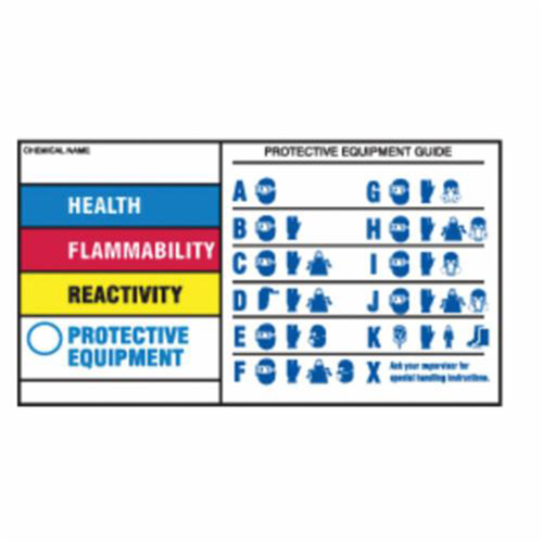 &eacute;tiquettes de protection pour &eacute;quipement, Polyester, Feuille, 5" lo x 3" la OSI Industrial Sales