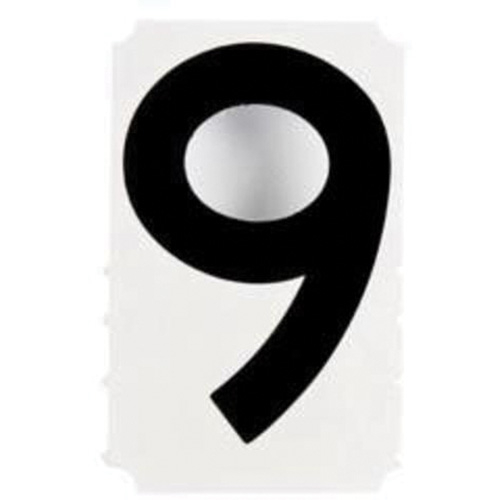 Quick-Align&reg; Individual Gothic Number and Letter Labels, 9, 4" H, Black OSI Industrial Sales