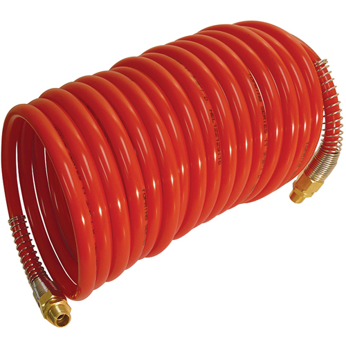 Maxpro Self-Storing Nylon Air Hoses With Fittings, Air, 1/4" ID x 12.5' L, Nylon, 200 PSI at 23 °C OSI Industrial Sales