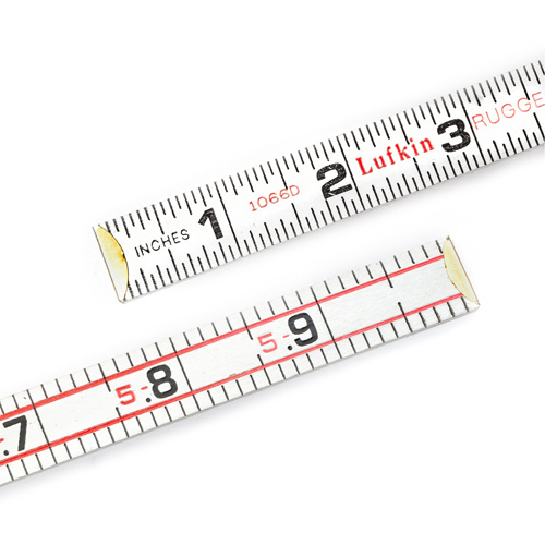 R&egrave;gle &agrave; pes&eacute;e Red End pour ing&eacute;nieur, 6' lo, Bois, Graduations de 1/16" OSI Industrial Sales
