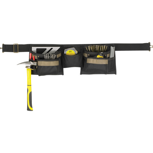 Deluxe Tool Belt Combo, Polyester, Black OSI Industrial Sales