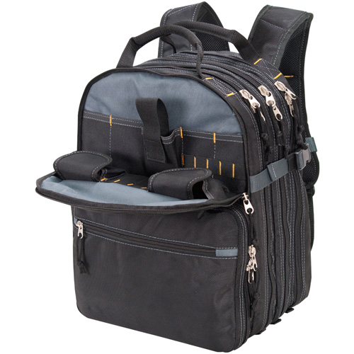 75-Pocket Tool Backpacks, 13" L x 17-1/2" W, Black, Nylon OSI Industrial Sales