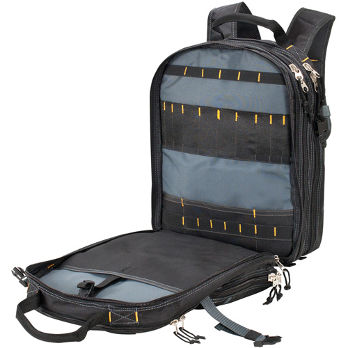 75-Pocket Tool Backpacks, 13" L x 17-1/2" W, Black, Nylon OSI Industrial Sales