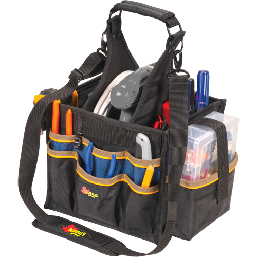 Large Electrical & Maintenance Tool Carrier, Polyester, 23 Pockets, Black OSI Industrial Sales