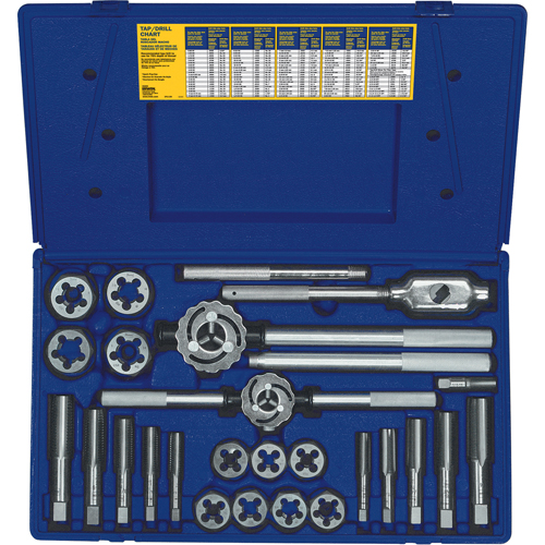 Hanson&reg; Fractional Tap & Hex Die Set, 25 Pieces OSI Industrial Sales