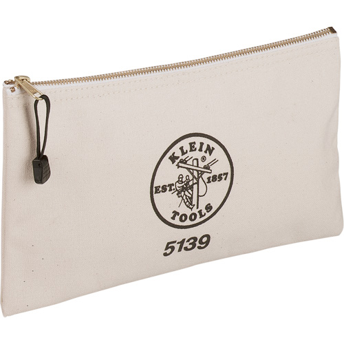 Pochette pour outils avec fermeture &agrave; glissi&egrave;re, Toile, 1 pochettes, Beige OSI Industrial Sales