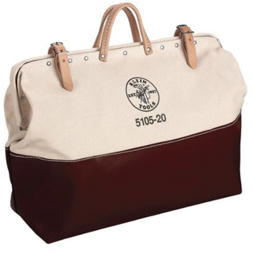 Sac d'outils robuste &agrave; fond haut de 20 po, Toile, 1 pochettes, Naturel OSI Industrial Sales