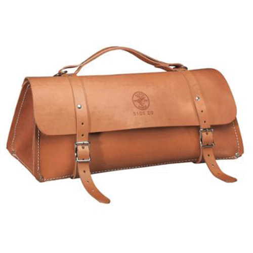 Sac de luxe en cuir de 20 po, Cuir, 1 pochettes, Brun OSI Industrial Sales