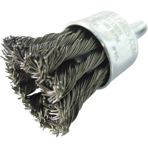 Knotted Wire End Brushes, 1" Dia., 0.020" Wire Dia., 1/4" Shank OSI Industrial Sales