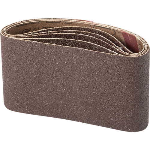 Courroie abrasive pour ponceuse portative, 3" la x 21" lo, Oxyde d'aluminium, Grain 100 OSI Industrial Sales