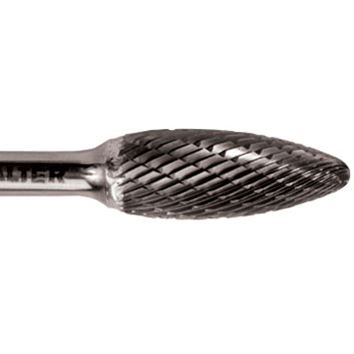 Double Cut Tapered Burr, SG-5, 1/2" Dia., 1/4" Shank, 1" Depth of Cut OSI Industrial Sales