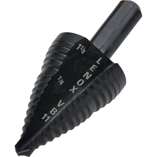 #11 Step Drill Bit, 7/8" - 1-1/8" , 1/4" Increments, High Speed Steel OSI Industrial Sales
