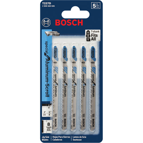 Lames de scie sauteuse, Acier rapide, Tige en T, 4" lo, 8 dents par pouce OSI Industrial Sales