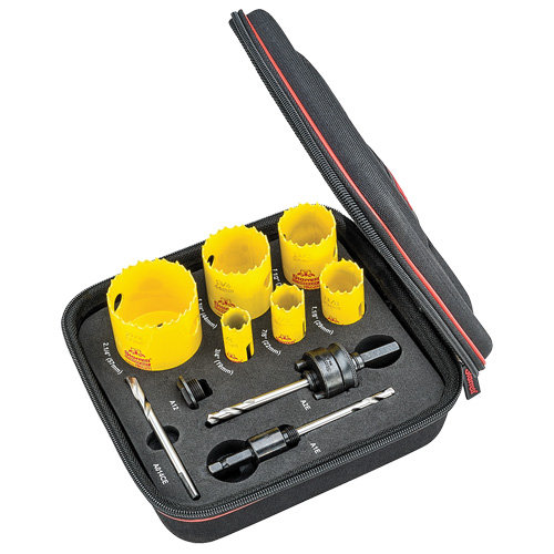 Plumber's Deep Cut Hole Saw Kit, 10 Pieces OSI Industrial Sales