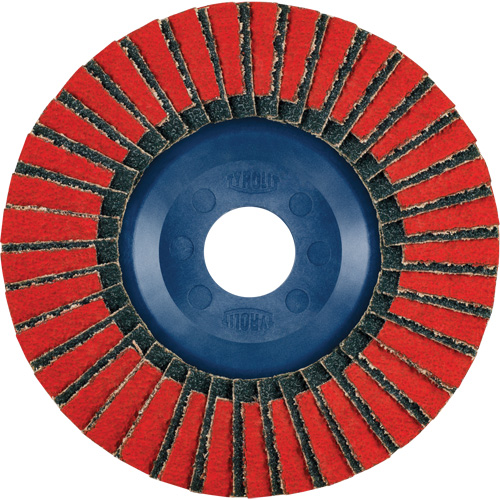 Disque &agrave; lamelles Twin Flap, 5" x 7/8", Type 27, Grain 40, C&eacute;ramique/Alumine de zirconium OSI Industrial Sales