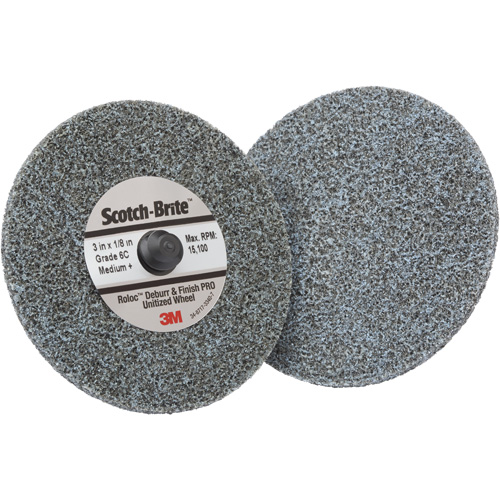 Roloc Deburr & Finish Pro TR Unitized Wheel, 3" x 1/8", Medium Grit, Ceramic OSI Industrial Sales