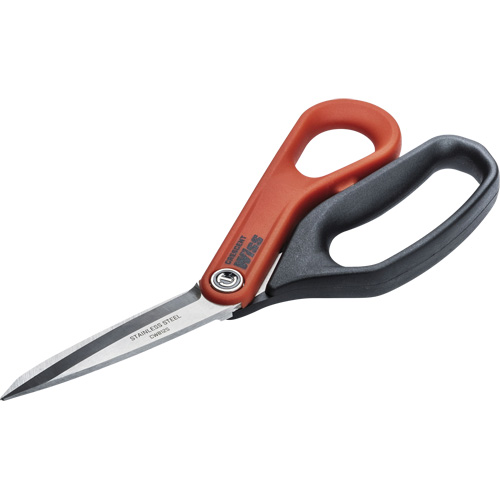 Cisaille tout usage en acier inoxydable pour ouvrier professionnel, 8-1/2", Poign&eacute;e Anneaux OSI Industrial Sales