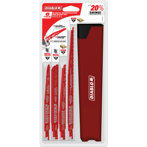 Ensemble de lames de scie alternative pour la coupe/d&eacute;molition du bois avec clous OSI Industrial Sales